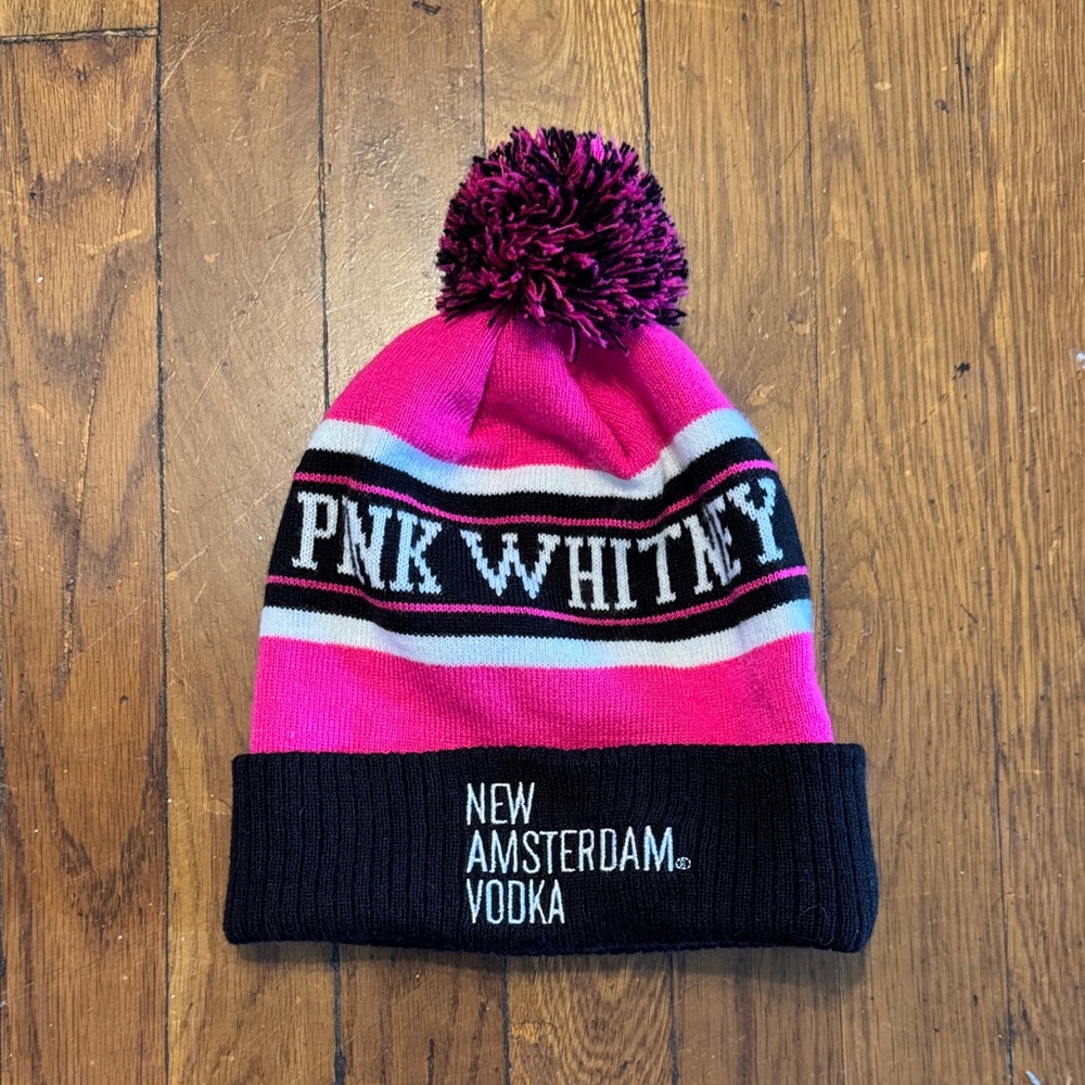 Amsterdam Vodka  Pink and Black Beanie